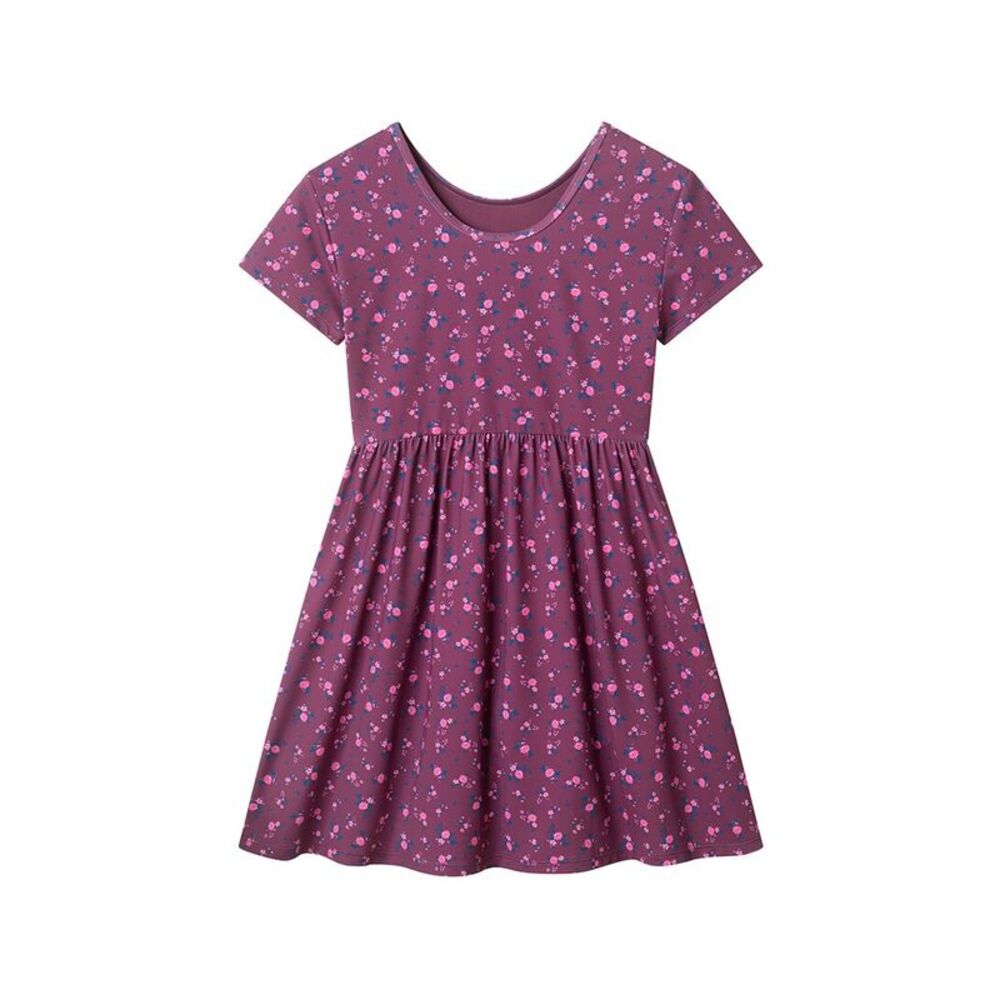 Andy & Evan Girls  Floral Print Skort Dress, Red